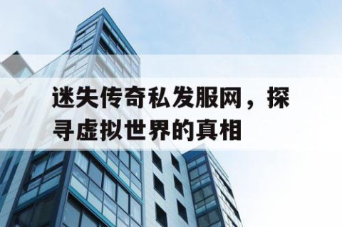 迷失传奇私发服网，探寻虚拟世界的真相