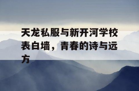 天龙私服与新开河学校表白墙，青春的诗与远方