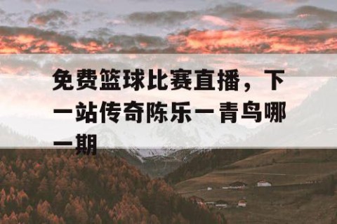 免费篮球比赛直播,下一站传奇陈乐一青鸟哪一期