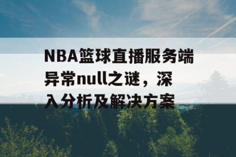 NBA篮球直播服务端异常null之谜，深入分析及解决方案