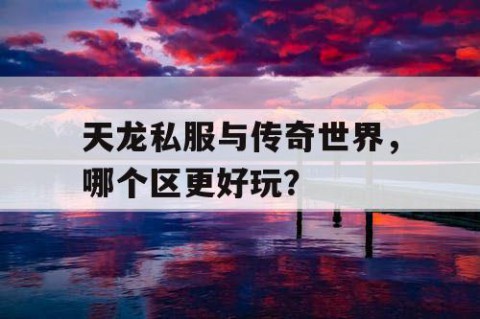 天龙私服与传奇世界，哪个区更好玩？