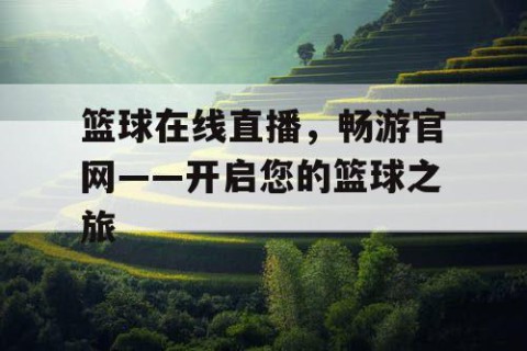 篮球在线直播,畅游官网——开启您的篮球之旅