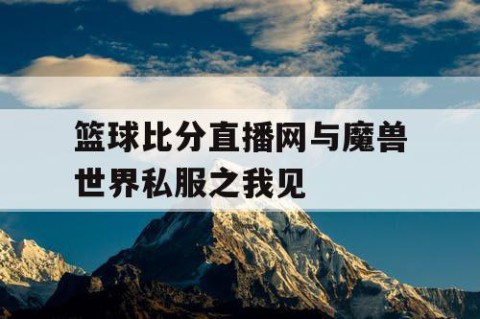 篮球比分直播网与魔兽世界私服之我见