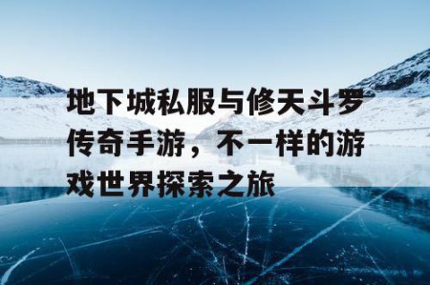 地下城私服与修天斗罗传奇手游，不一样的游戏世界探索之旅