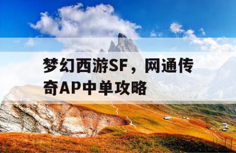 梦幻西游SF，网通传奇AP中单攻略