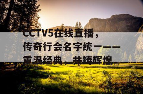 CCTV5在线直播,传奇行会名字统一——重温经典,共铸辉煌