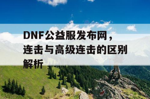 DNF公益服发布网，连击与高级连击的区别解析