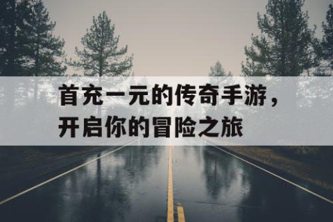首充一元的传奇手游，开启你的冒险之旅