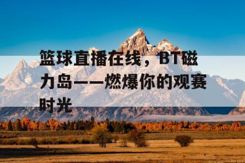 篮球直播在线,BT磁力岛——燃爆你的观赛时光