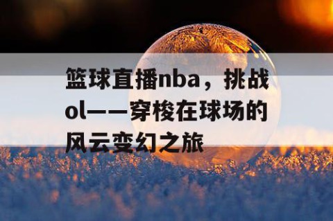 篮球直播nba，挑战ol——穿梭在球场的风云变幻之旅