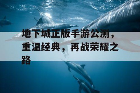 地下城正版手游公测，重温经典，再战荣耀之路