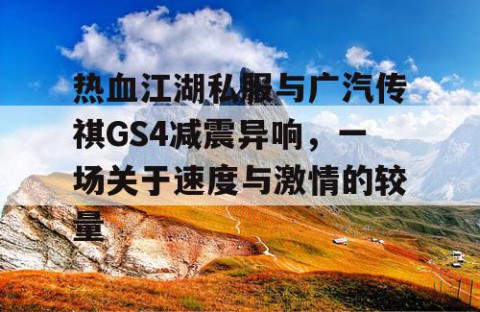 热血江湖私服与广汽传祺GS4减震异响，一场关于速度与激情的较量