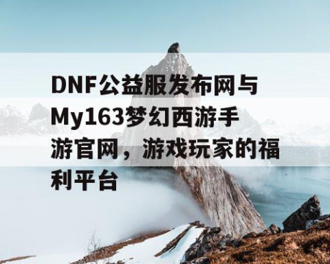 DNF公益服发布网与My163梦幻西游手游官网，游戏玩家的福利平台