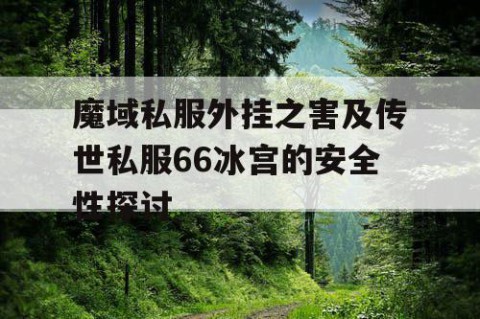 魔域私服外挂之害及传世私服66冰宫的安全性探讨