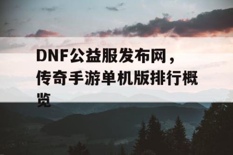 DNF公益服发布网，传奇手游单机版排行概览
