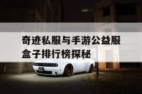 奇迹私服与手游公益服盒子排行榜探秘