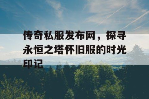 传奇私服发布网，探寻永恒之塔怀旧服的时光印记