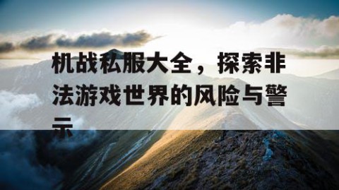 机战私服大全，探索非法游戏世界的风险与警示