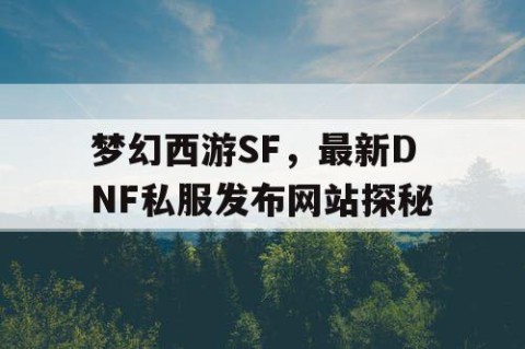 梦幻西游SF，最新DNF私服发布网站探秘