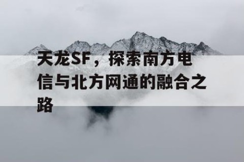 天龙SF，探索南方电信与北方网通的融合之路