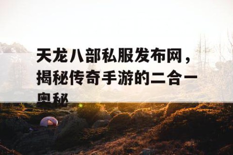 天龙八部私服发布网，揭秘传奇手游的二合一奥秘