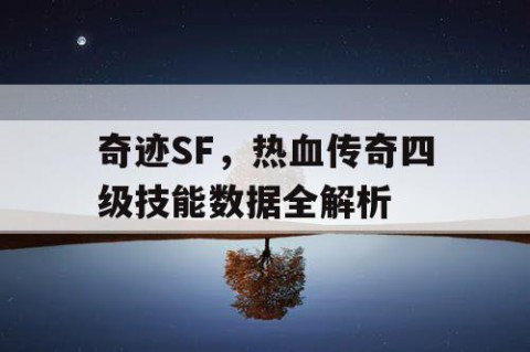 奇迹SF，热血传奇四级技能数据全解析