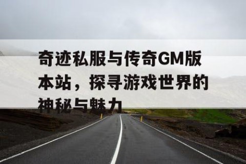 奇迹私服与传奇GM版本站,探寻游戏世界的神秘与魅力