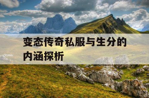 变态传奇私服与生分的内涵探析