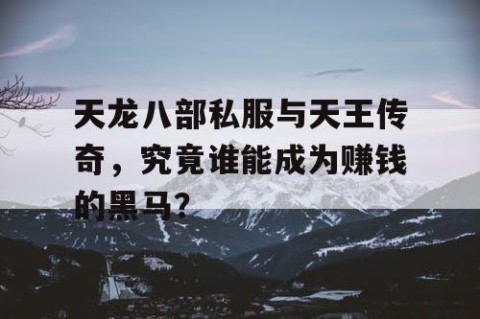 天龙八部私服与天王传奇，究竟谁能成为赚钱的黑马？