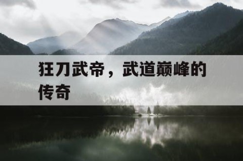 狂刀武帝，武道巅峰的传奇