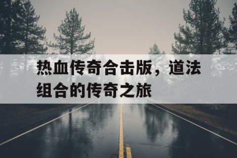 热血传奇合击版，道法组合的传奇之旅