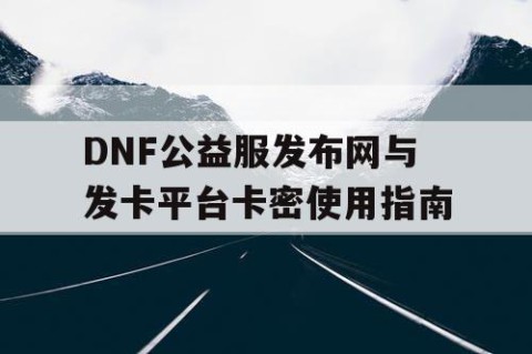 DNF公益服发布网与发卡平台卡密使用指南