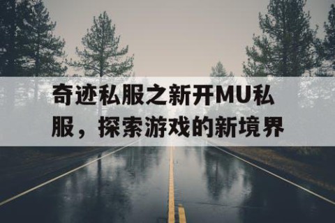 奇迹私服之新开MU私服，探索游戏的新境界