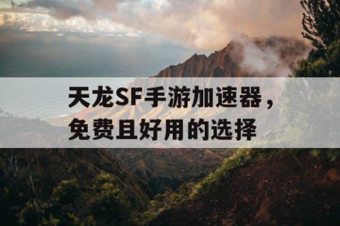 天龙SF手游加速器，免费且好用的选择