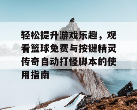 轻松提升游戏乐趣,观看篮球免费与按键精灵传奇自动打怪脚本的使用指南