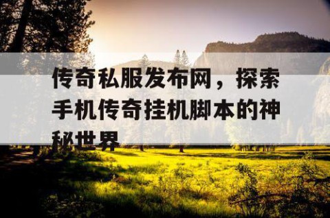 传奇私服发布网，探索手机传奇挂机脚本的神秘世界