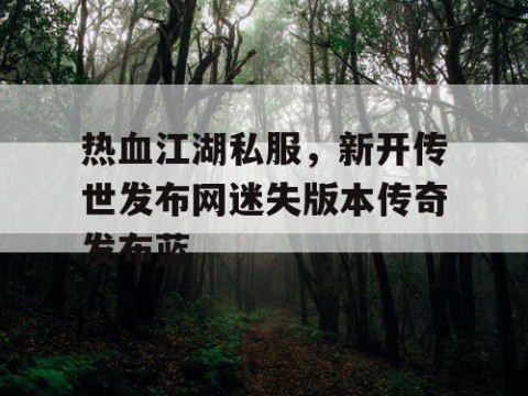 热血江湖私服，新开传世发布网迷失版本传奇发布蓝