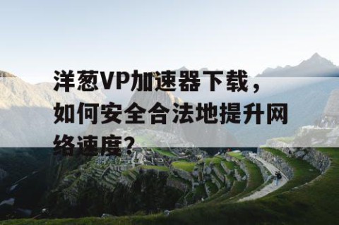 洋葱VP加速器下载，如何安全合法地提升网络速度？