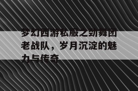 梦幻西游私服之劲舞团老战队，岁月沉淀的魅力与传奇