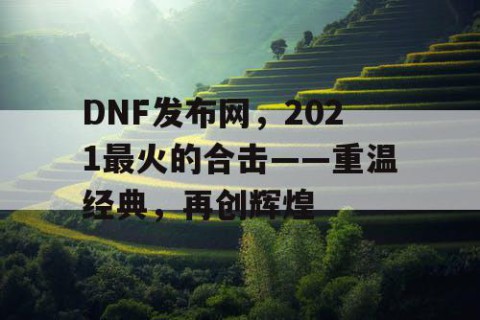 DNF发布网，2021最火的合击——重温经典，再创辉煌