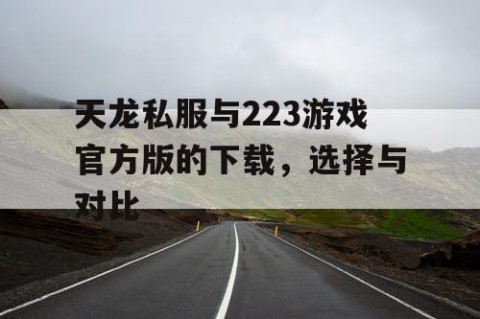 天龙私服与223游戏官方版的下载，选择与对比