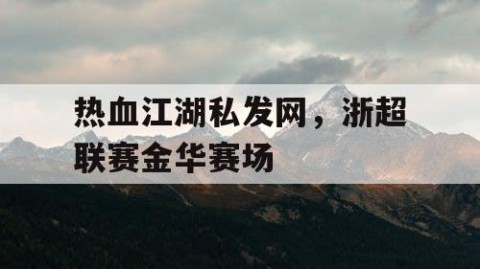 热血江湖私发网，浙超联赛金华赛场