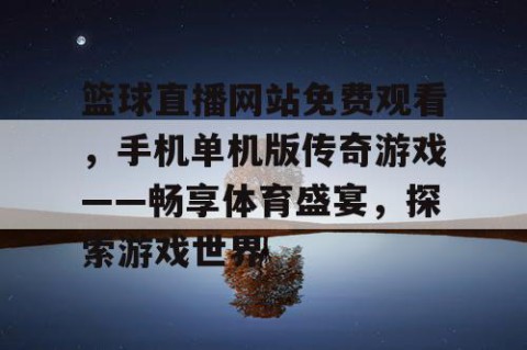 篮球直播网站免费观看,手机单机版传奇游戏——畅享体育盛宴,探索游戏世界