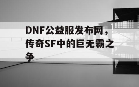 DNF公益服发布网，传奇SF中的巨无霸之争