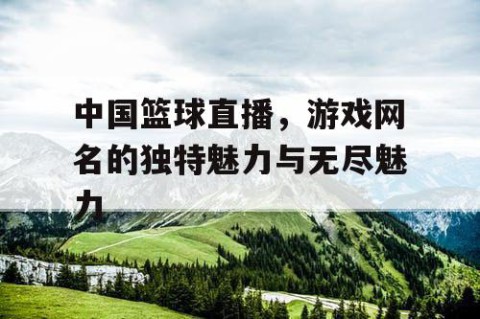中国篮球直播，游戏网名的独特魅力与无尽魅力