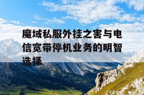 魔域私服外挂之害与电信宽带停机业务的明智选择