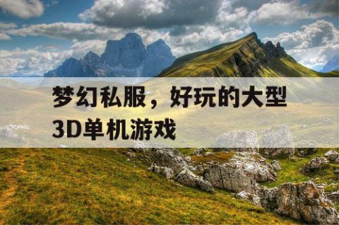 梦幻私服，好玩的大型3D单机游戏