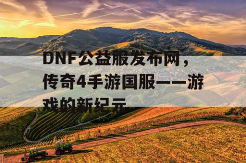 DNF公益服发布网，传奇4手游国服——游戏的新纪元