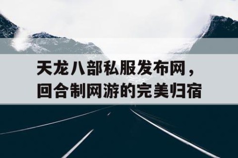 天龙八部私服发布网，回合制网游的完美归宿