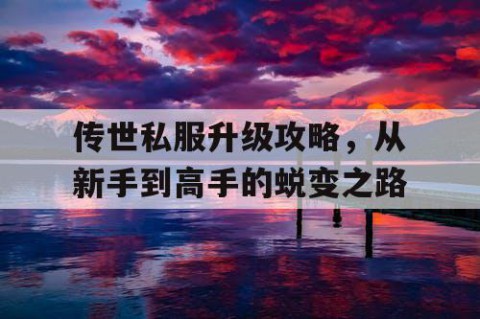 传世私服升级攻略，从新手到高手的蜕变之路